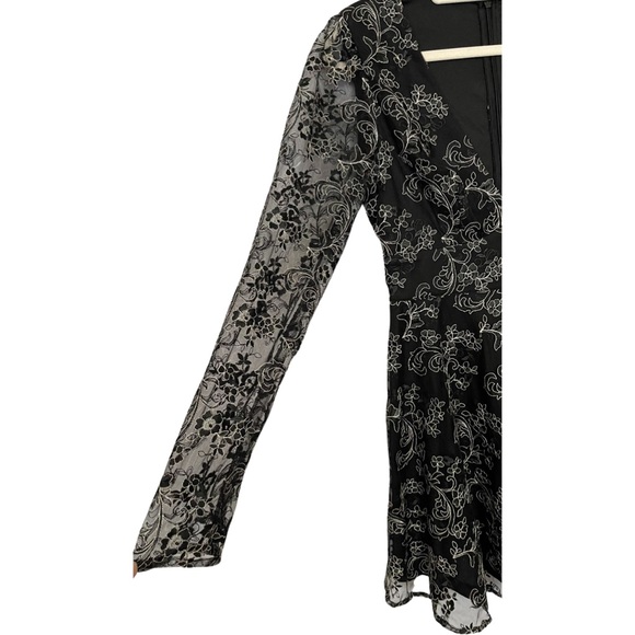 Lulus Enraptured Embroidered Lace Skater Dress Fairy Cocktail Party Holidays NWT - Picture 5 of 11